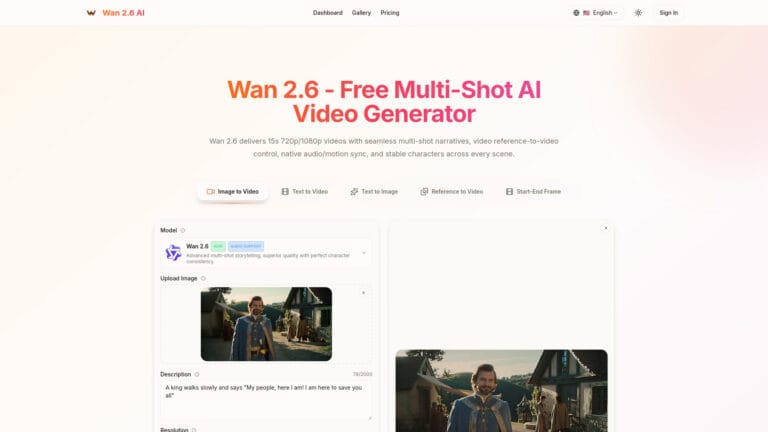 New Wan 2.6 AI AI Tool Review
