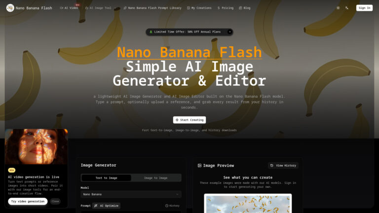 Free Nano Banana Flash AI Tool Review