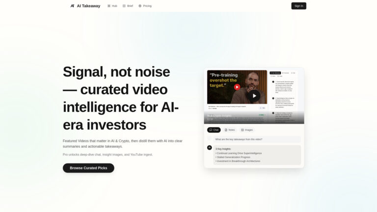 Free AI Takeaway AI Tool Review