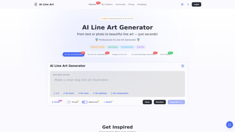 Free AI Line Art AI Tool Review