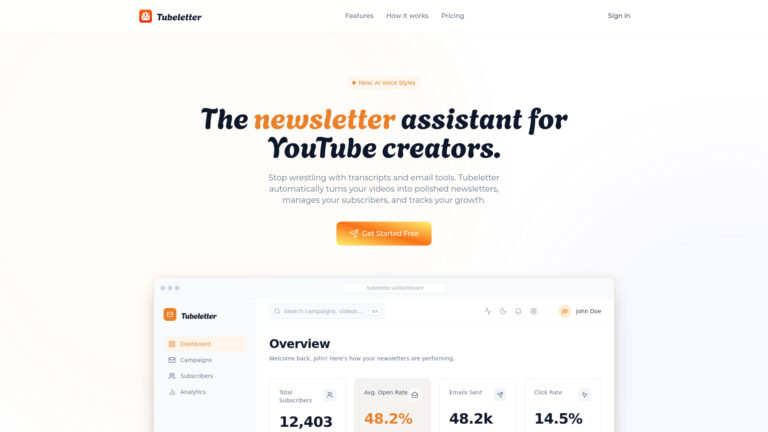 Free Tubeletter AI Tool Review
