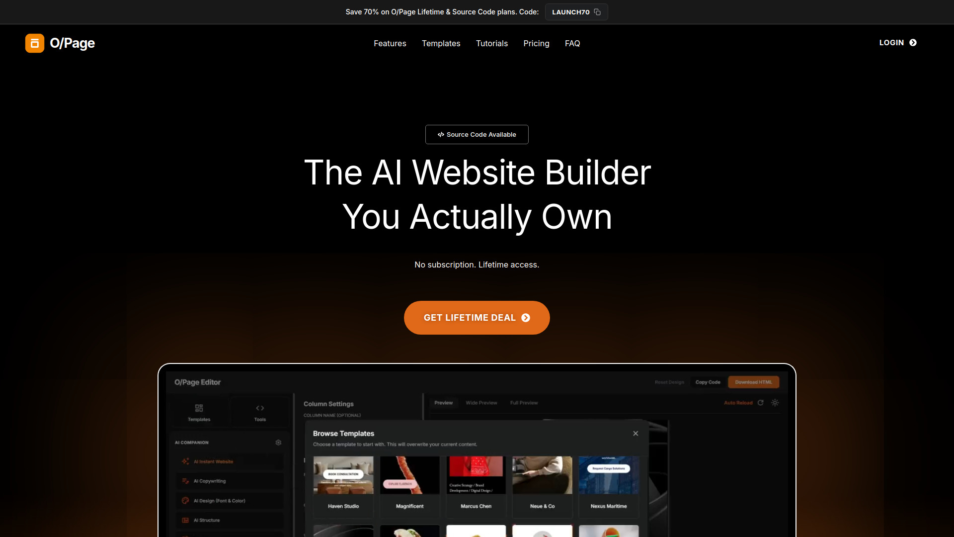 O/Page Website Builder