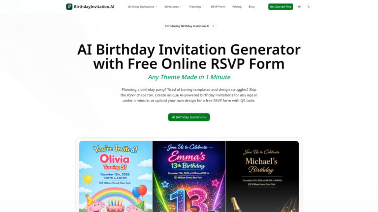 Trending Birthday Invitation AI AI Tool Review