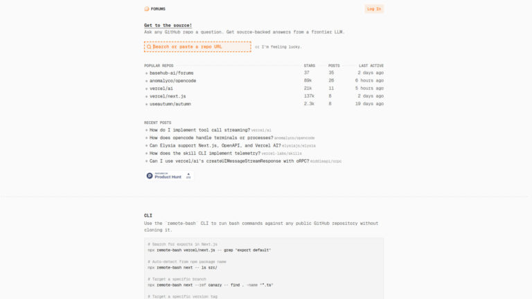 New Forums By Basehub AI Tool Review