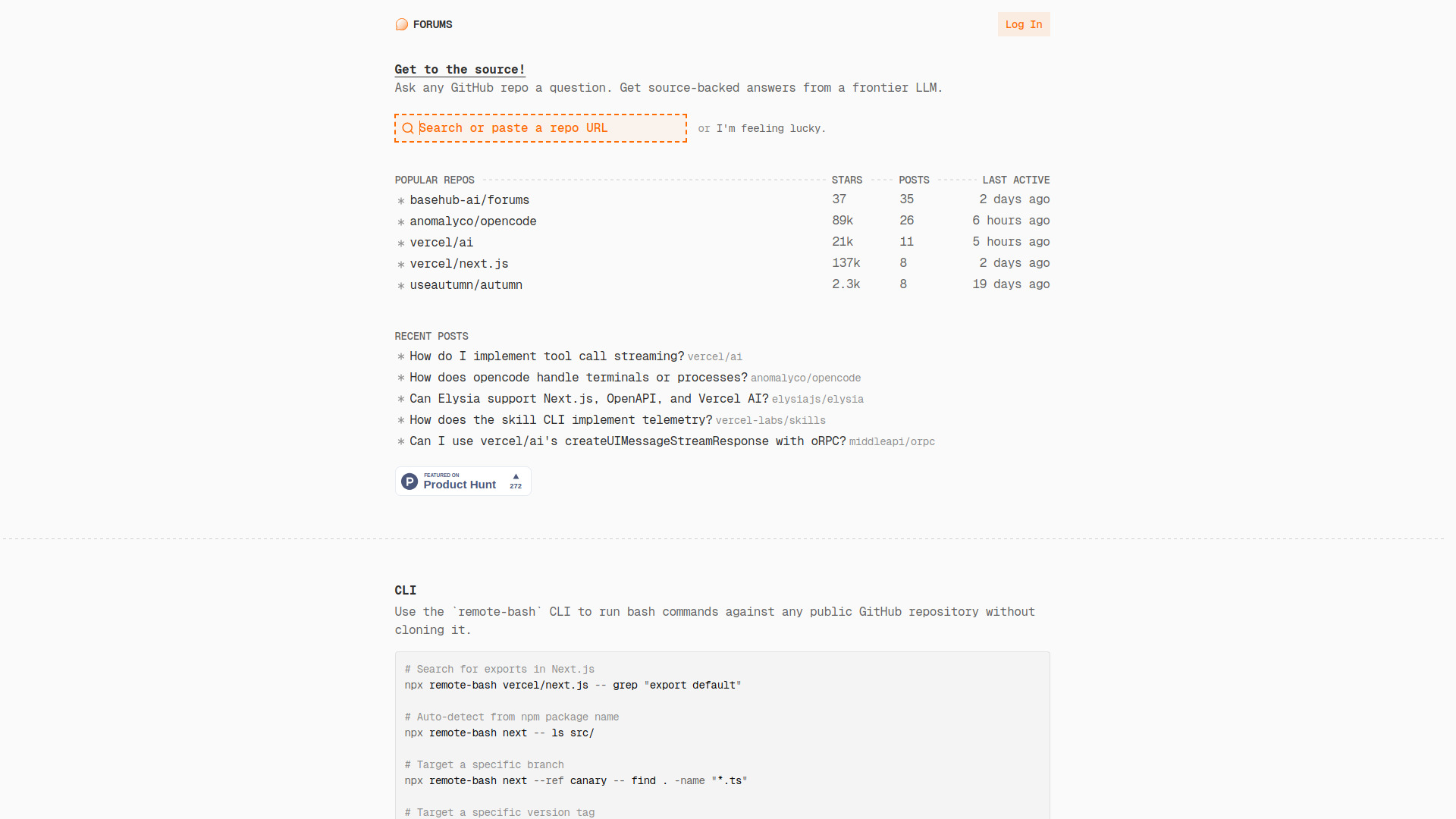 Forums by BaseHub