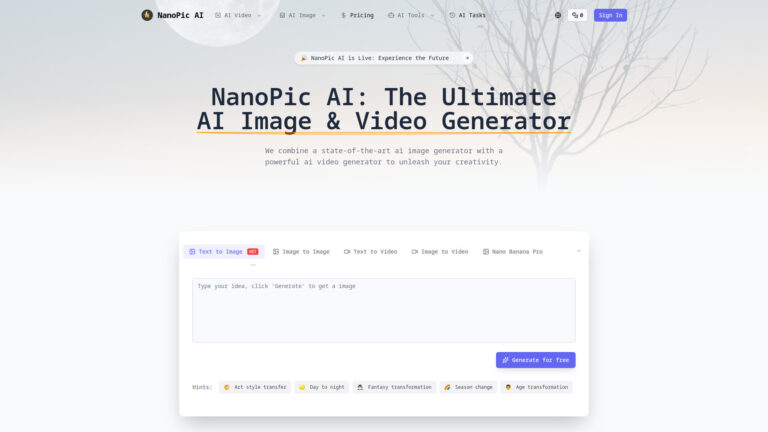 Best Nanopic AI AI Tool Review