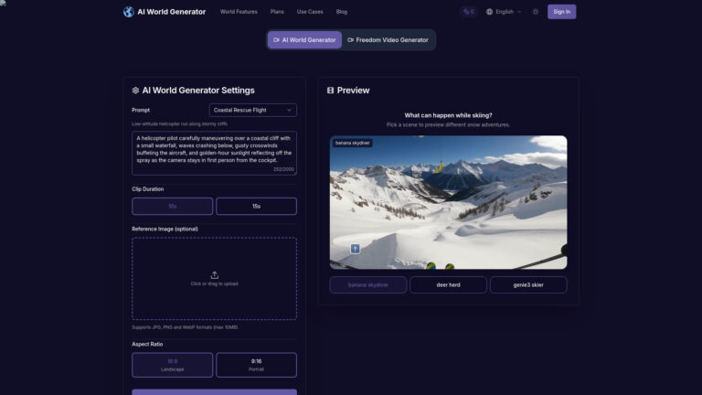 New AI World Generator AI Tool Review