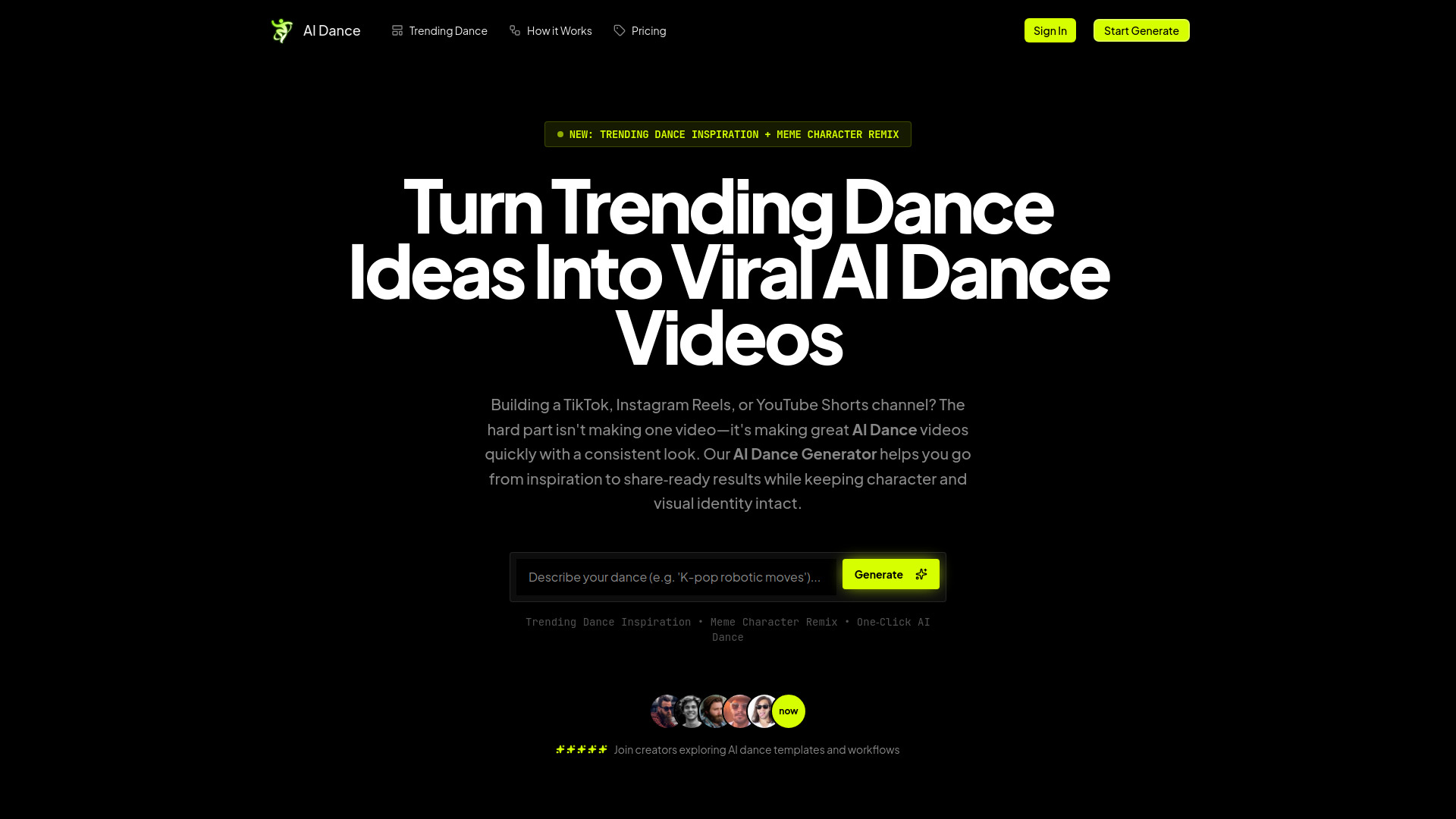 AI Dance Generator