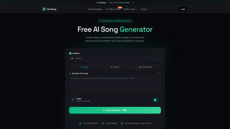 Advanced Gensong AI Tool Review