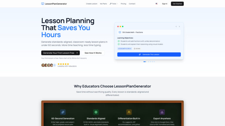 Smart Lessonplangenerator AI Tool Review