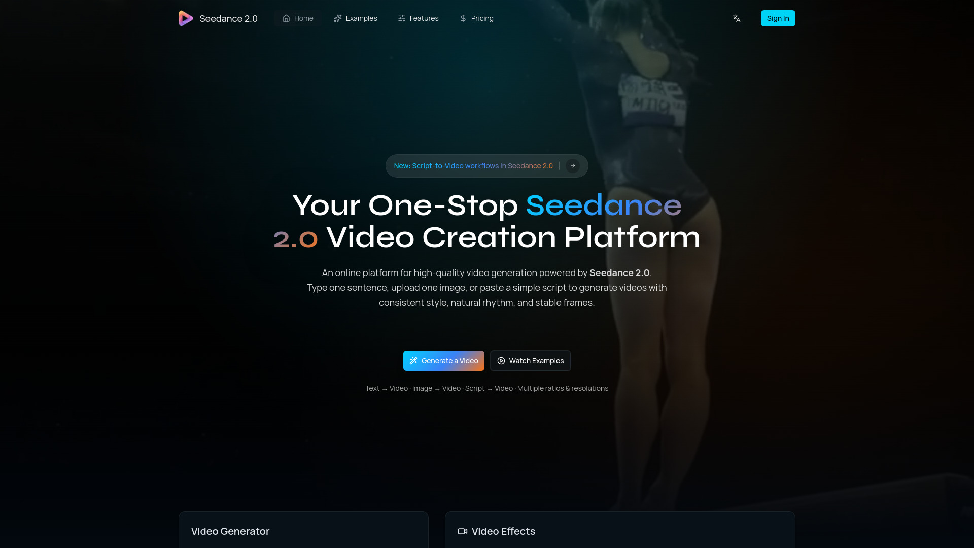 Seedance 2.0 Video Generator