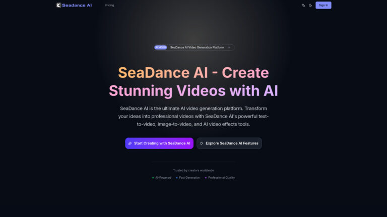 Innovative Seadance AI AI Tool Review