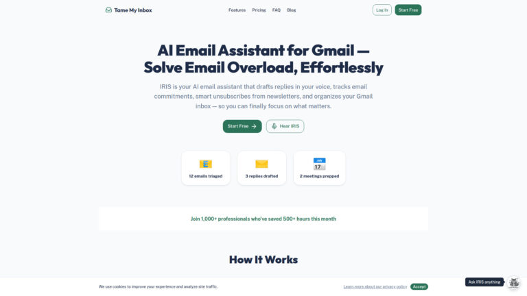 Free Tame My Inbox AI Tool Review