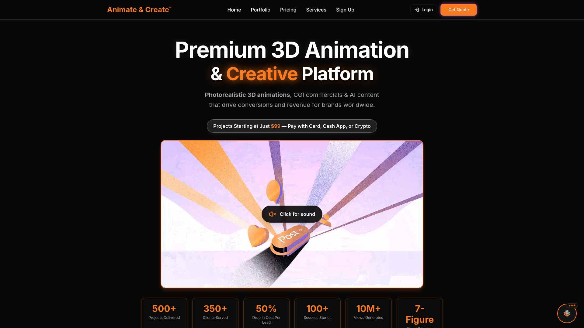 Animate & Create logo
