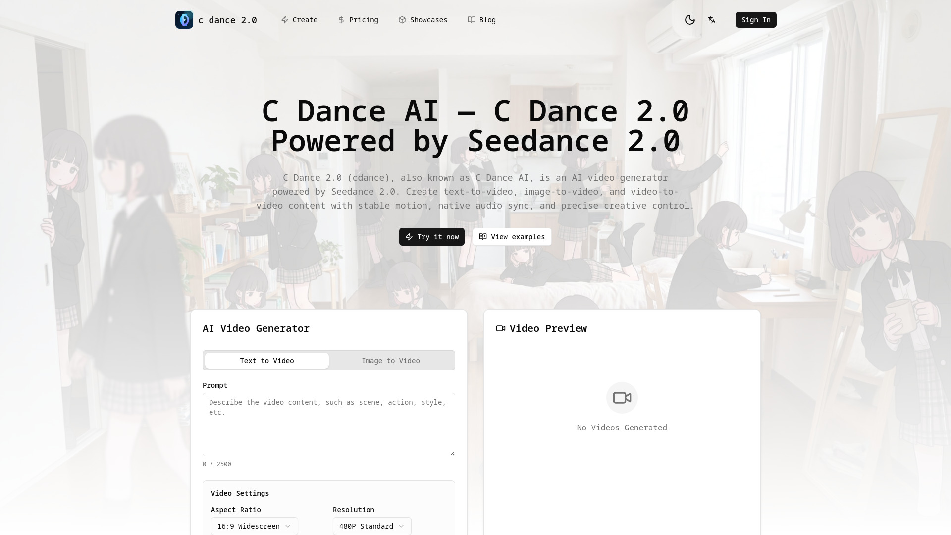 C Dance AI — C Dance 2.0 Powered by Seedance 2.0