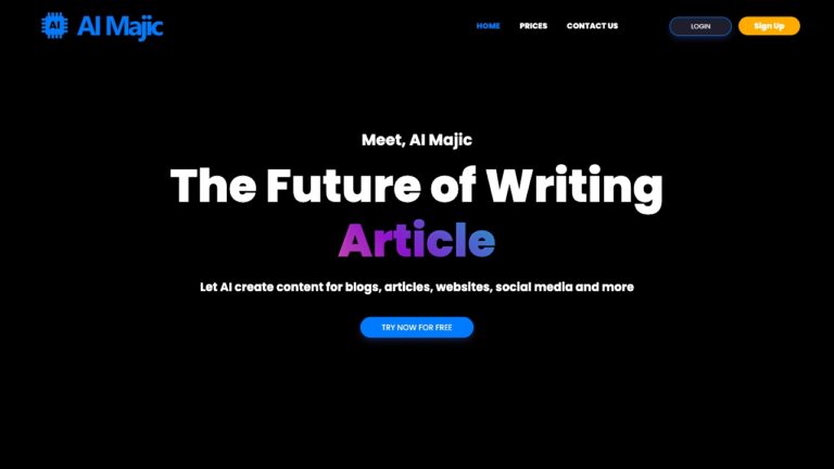 New AI Majic AI Tool Review