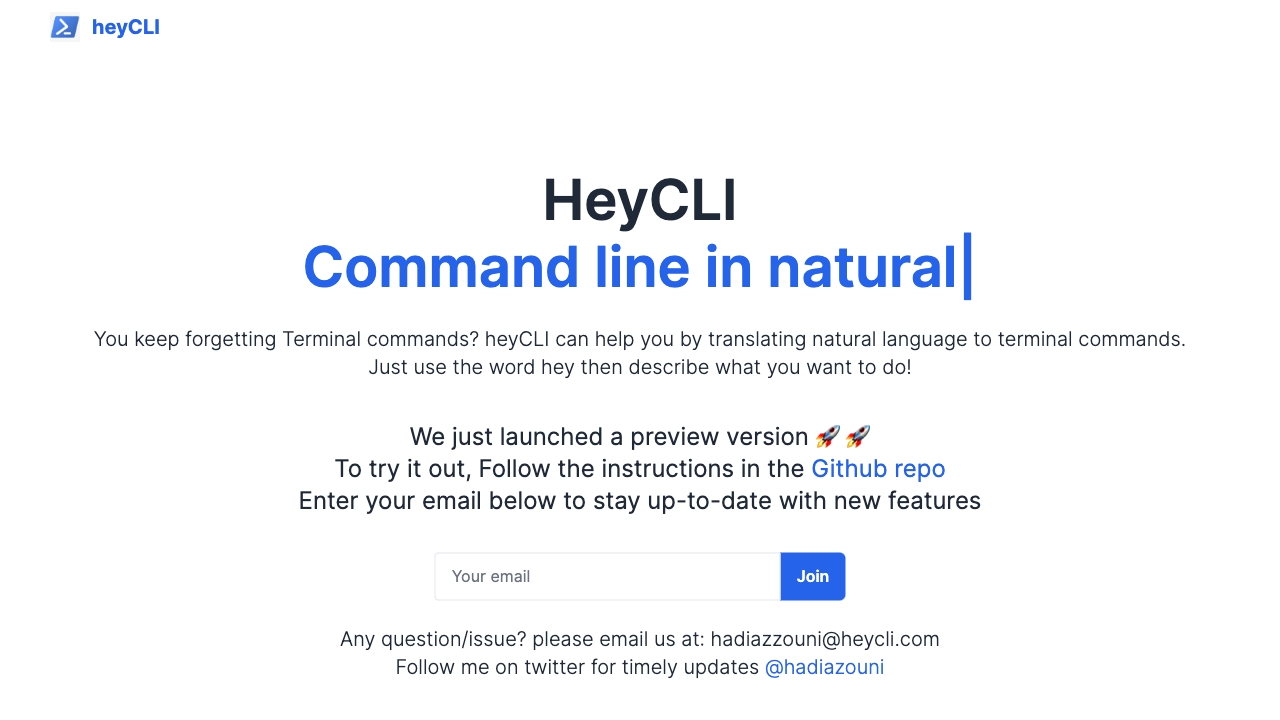heyCLI logo