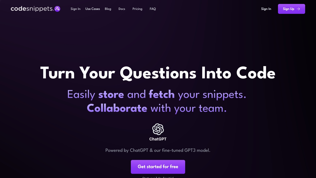Code Snippets AI logo