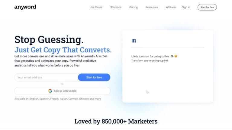 Top Anyword AI Tool Review
