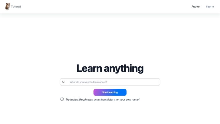 Free Tutor AI AI Tool Review