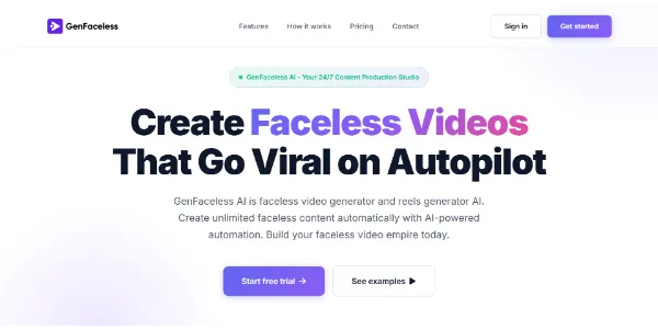 Advanced Genfaceless AI Video Generator AI Tool Review