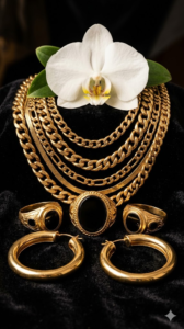Chunky Gold Jewelry Editorial