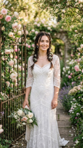 Lace Garden Wedding Portrait