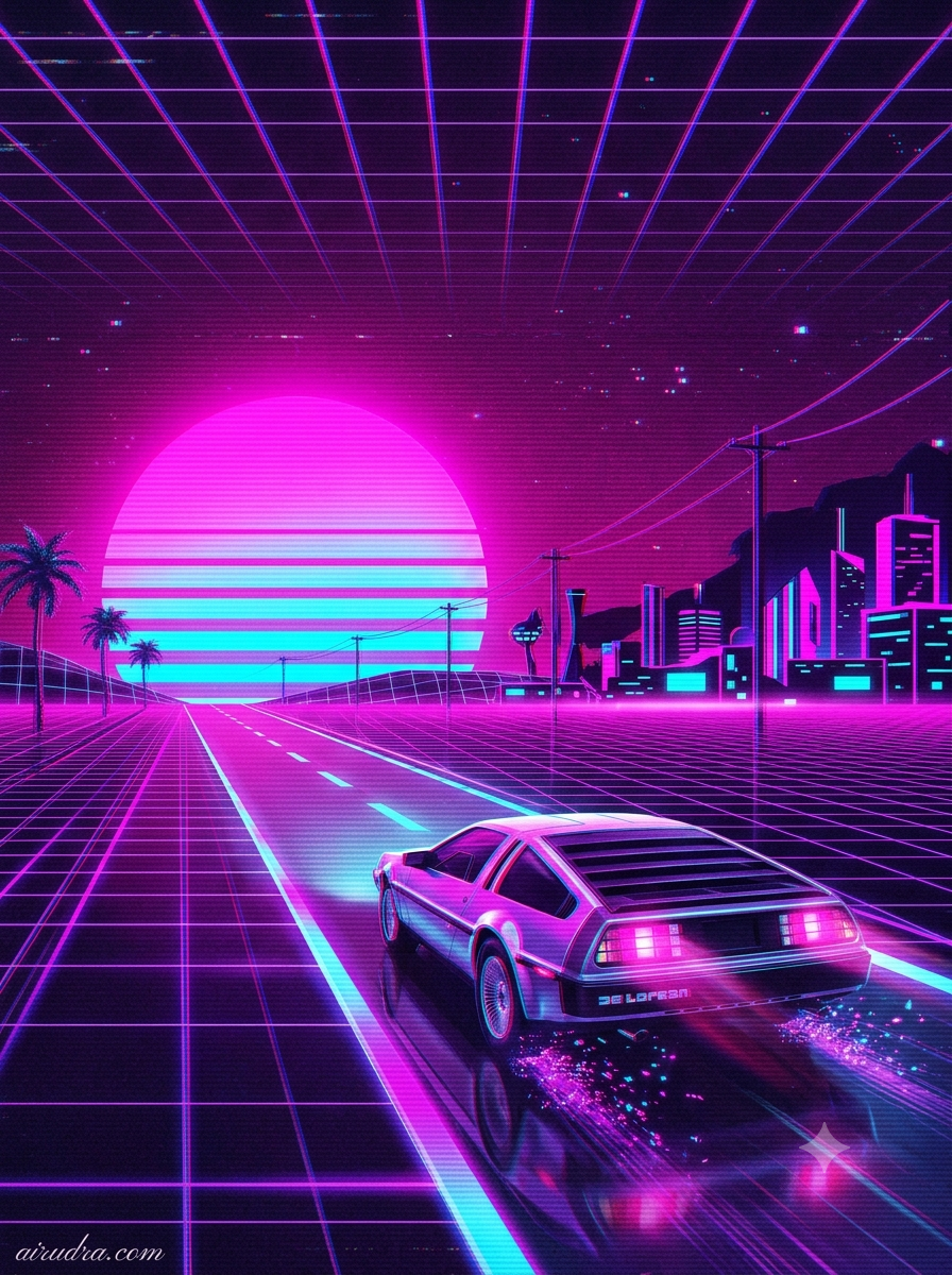 The 1980s Synthwave Drive